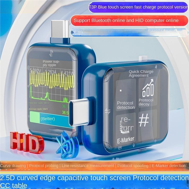 Logic Analyzer Usb - AFOURT-T3P Touch Control USB Power Tester