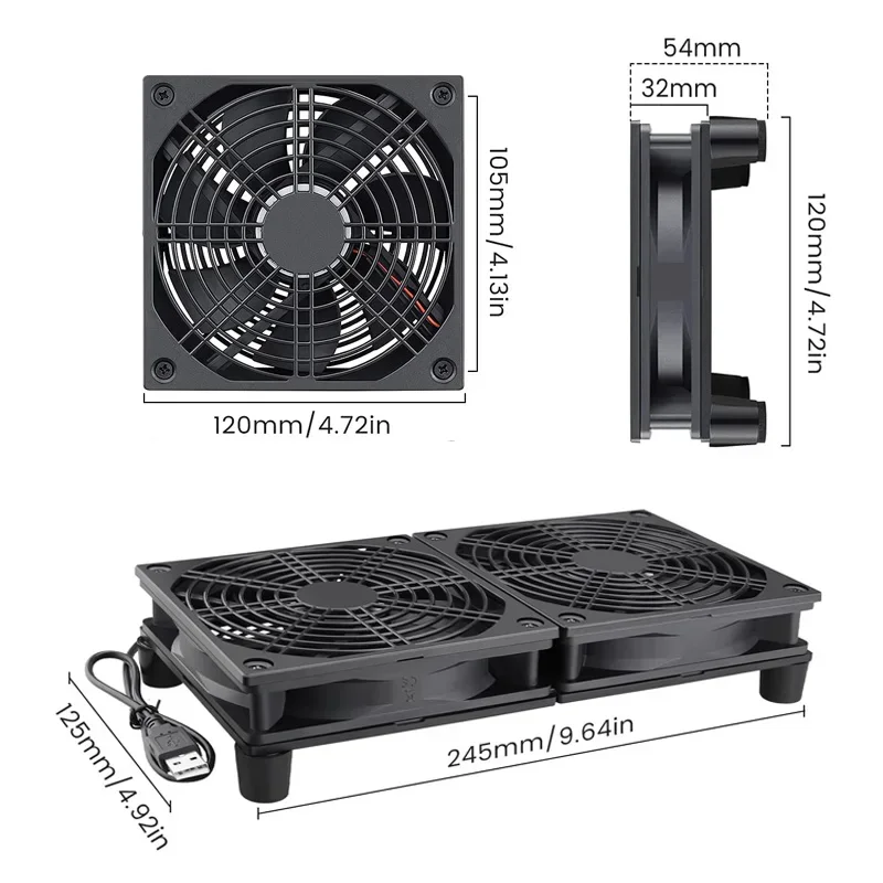 Router Cooling Fan High Airflo - Diy Electronics Box ulasan dan harga