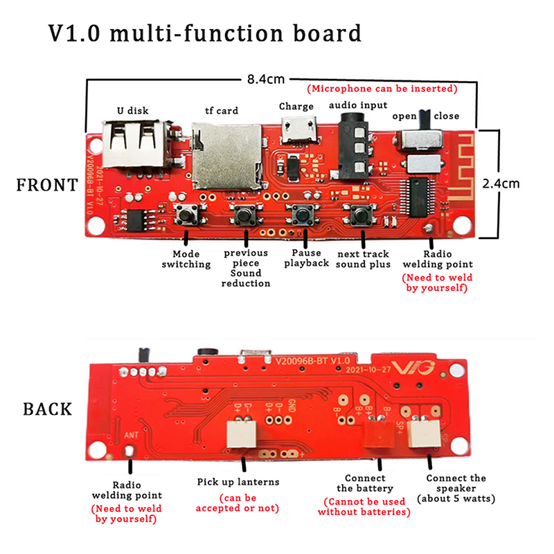 Multifunctional Bluetooth Audi - Diy Audio Electronics Kit ulasan dan harga