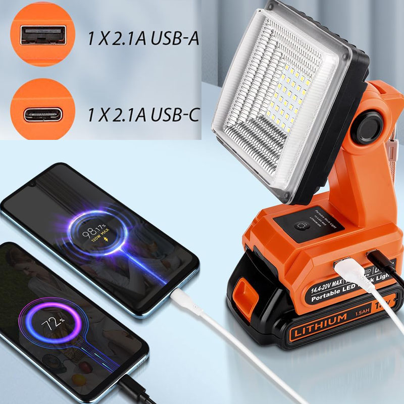 4 Inch Led Work Light Tool Lam - Black+Decker Tool Cordless ulasan dan harga